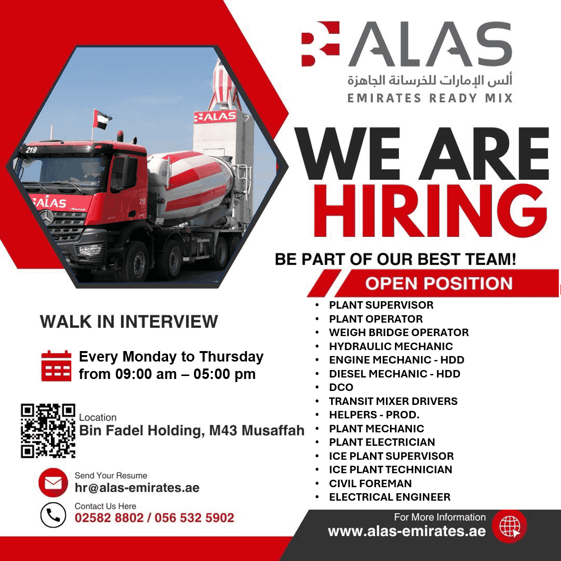 Job opportunities are available