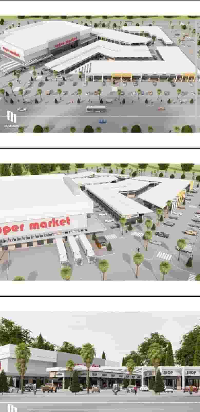 Shops for rent under construction 