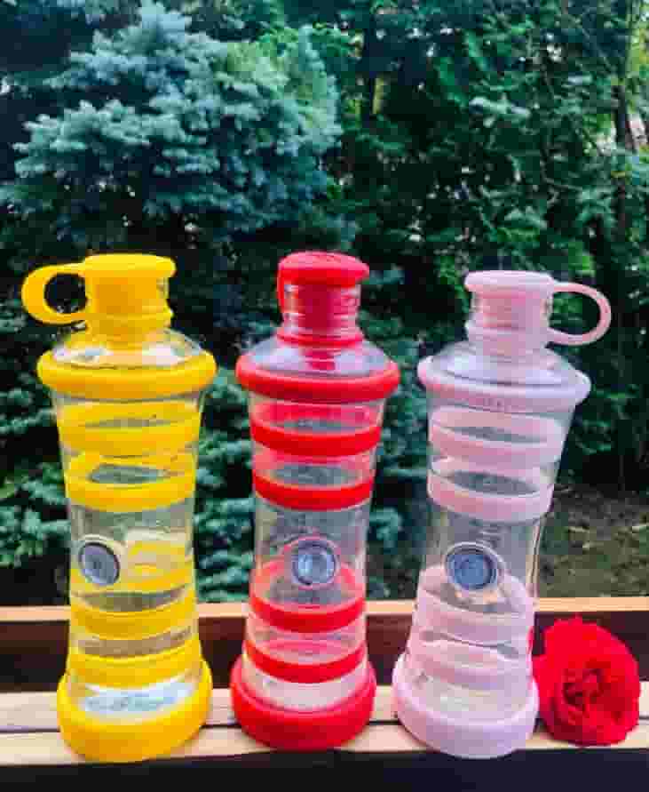 A glass water bottle with a new technology to raise your energy
