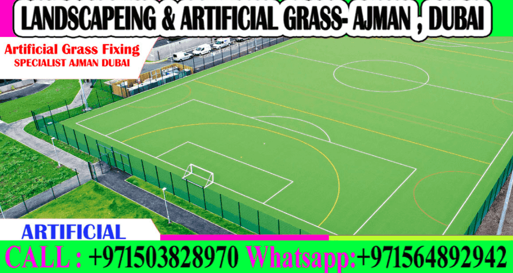 Installing artificial grass on the football field