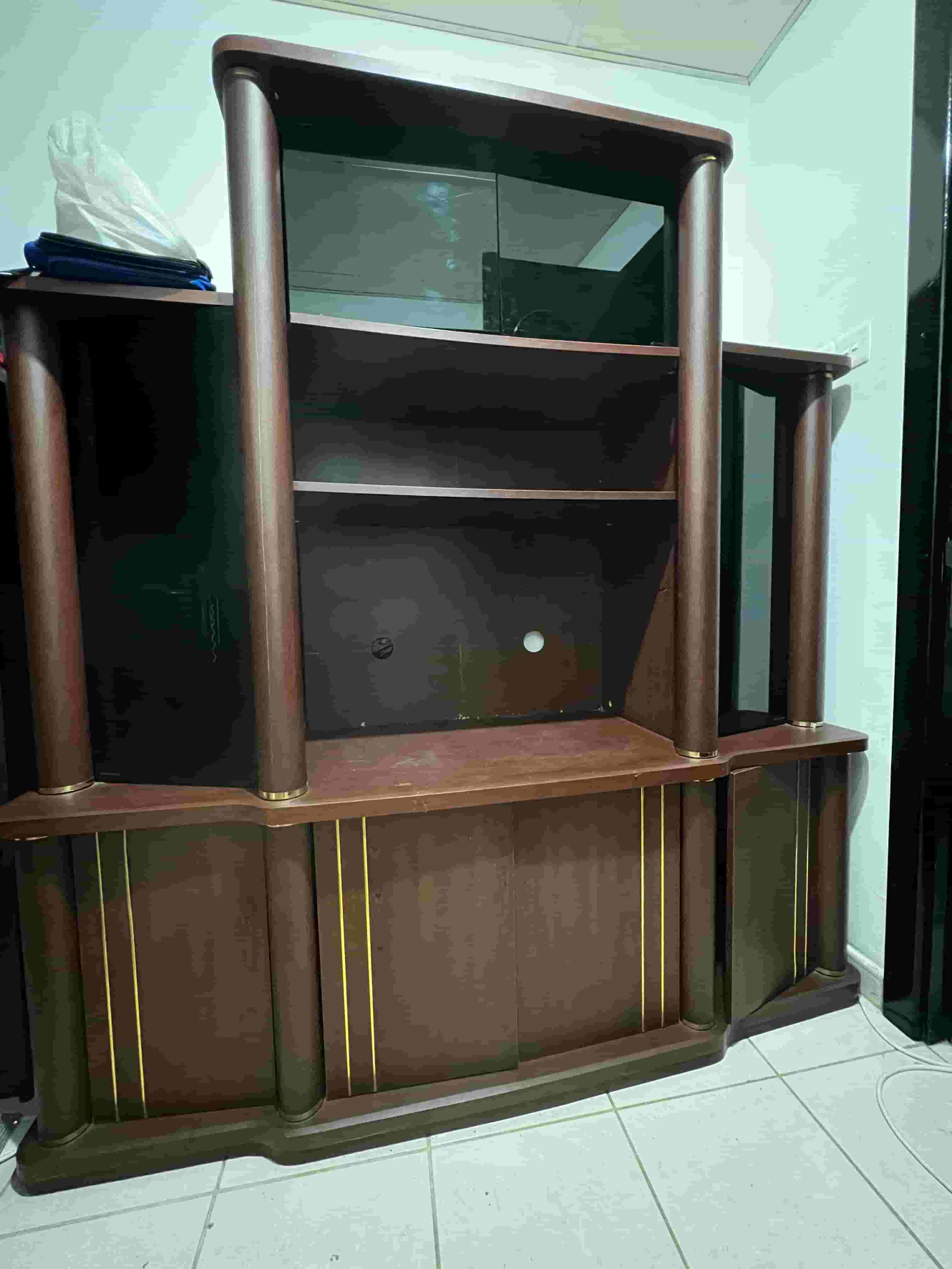Wooden TV desk