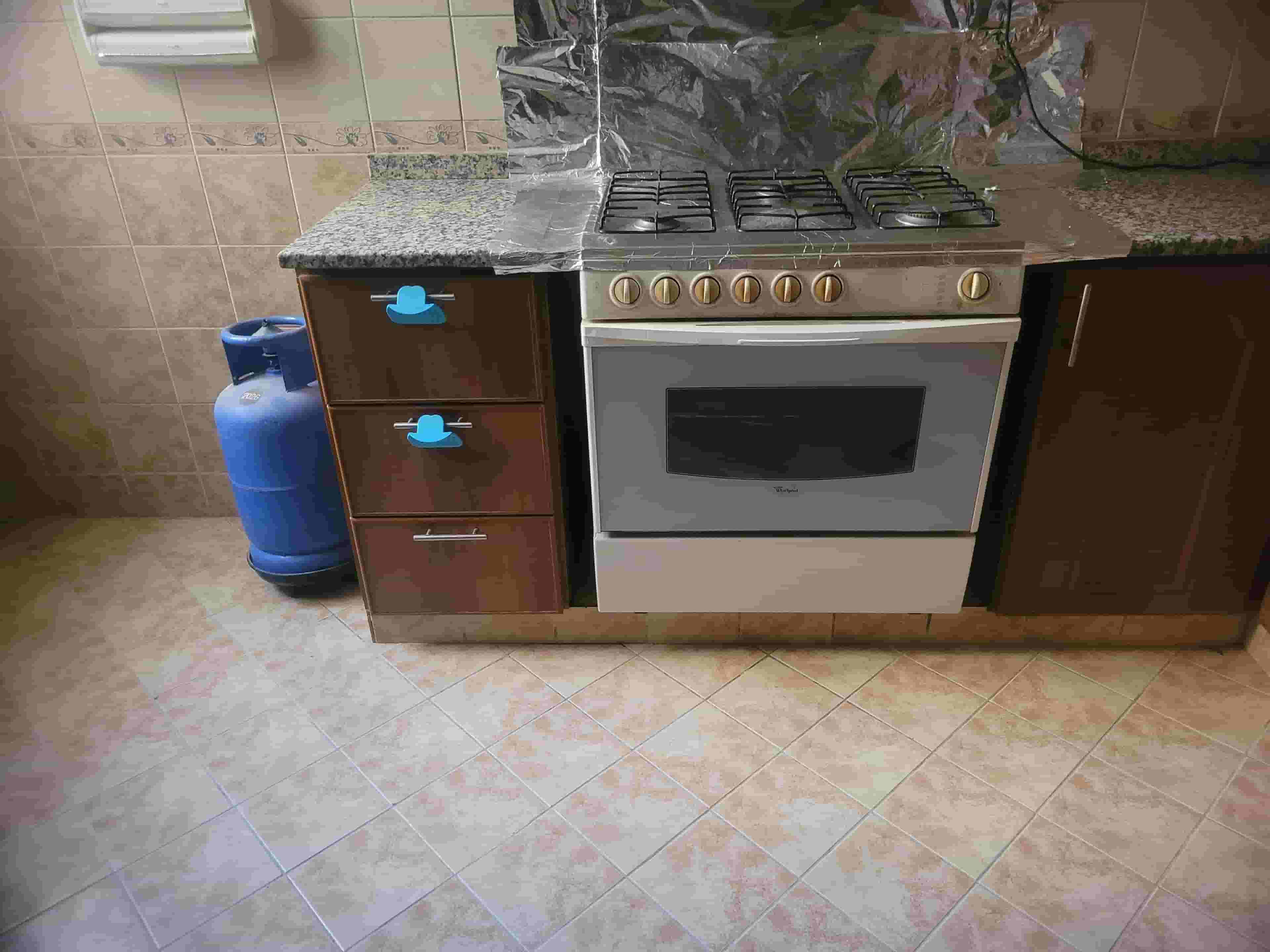 6 burner gas oven with Adnoc cylinder